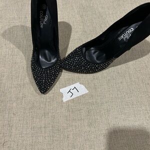 Black Studded club couture Heels